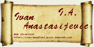 Ivan Anastasijević vizit kartica